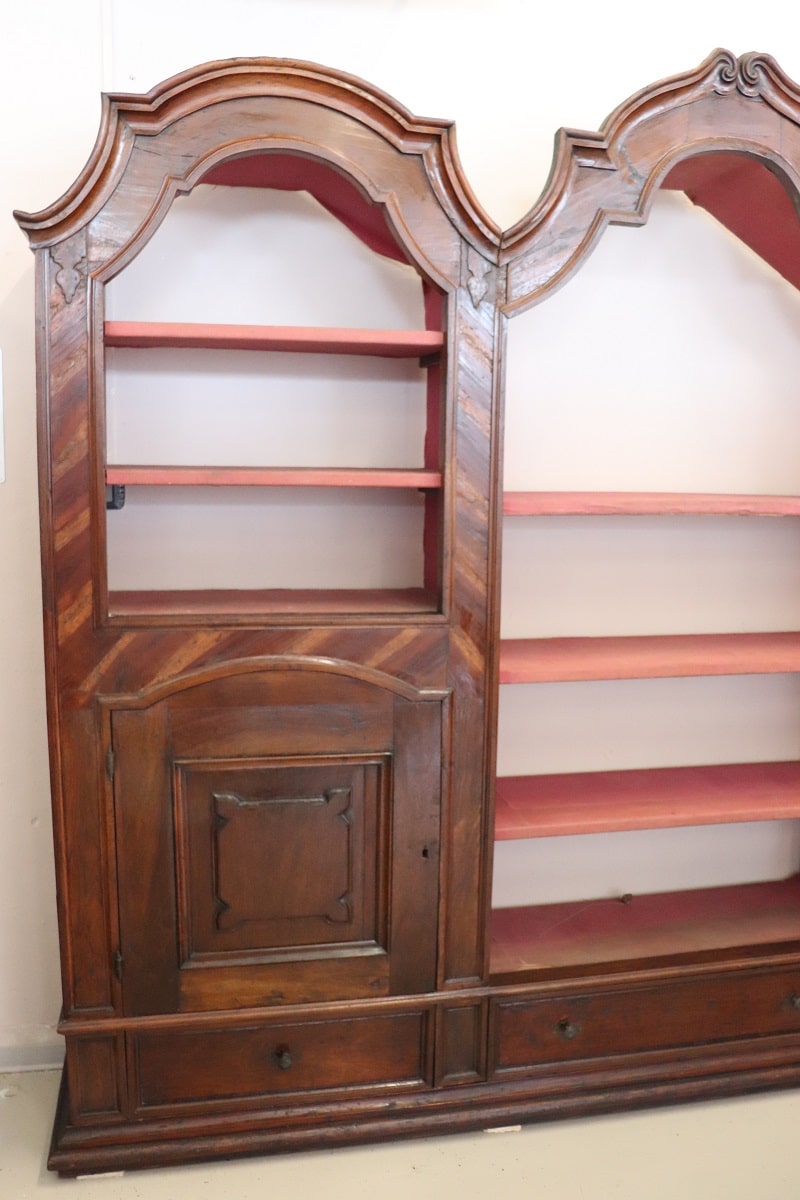 Antique walnut bookcase