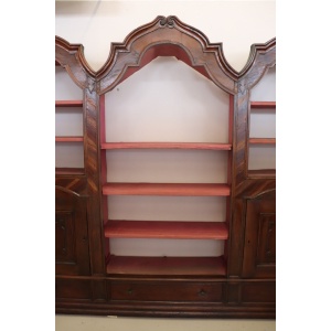Antique walnut bookcase