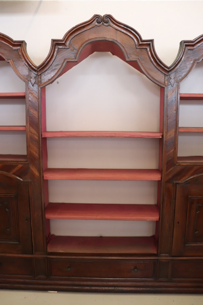 Antique walnut bookcase