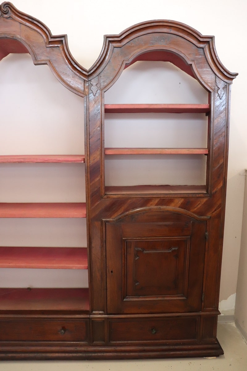 Antique walnut bookcase