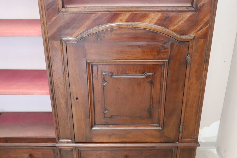 Antique walnut bookcase