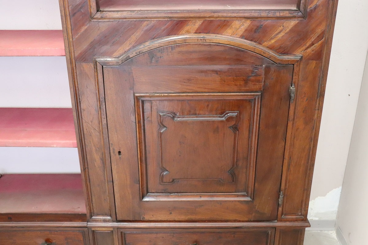 Antique walnut bookcase