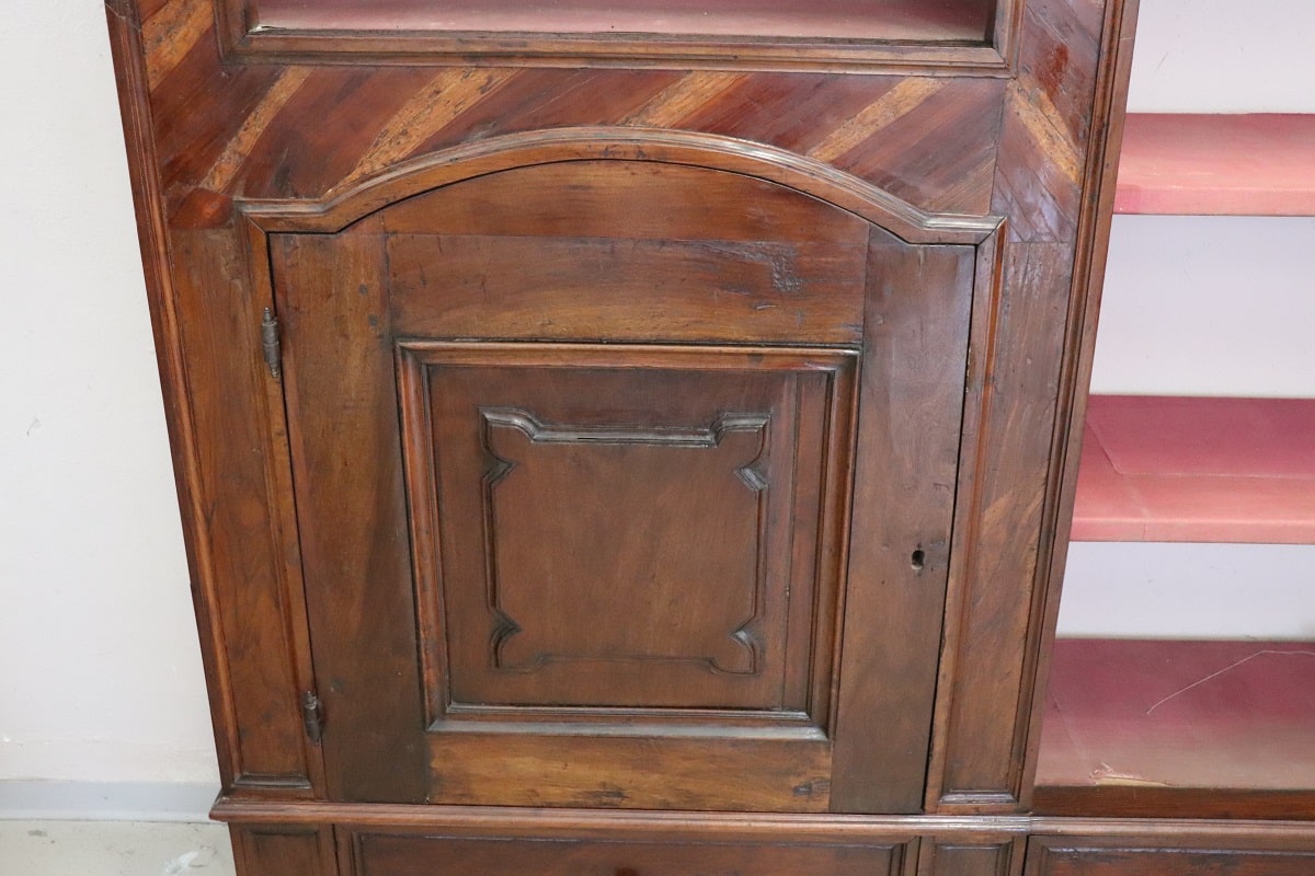Antique walnut bookcase