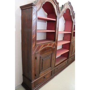 Antique walnut bookcase