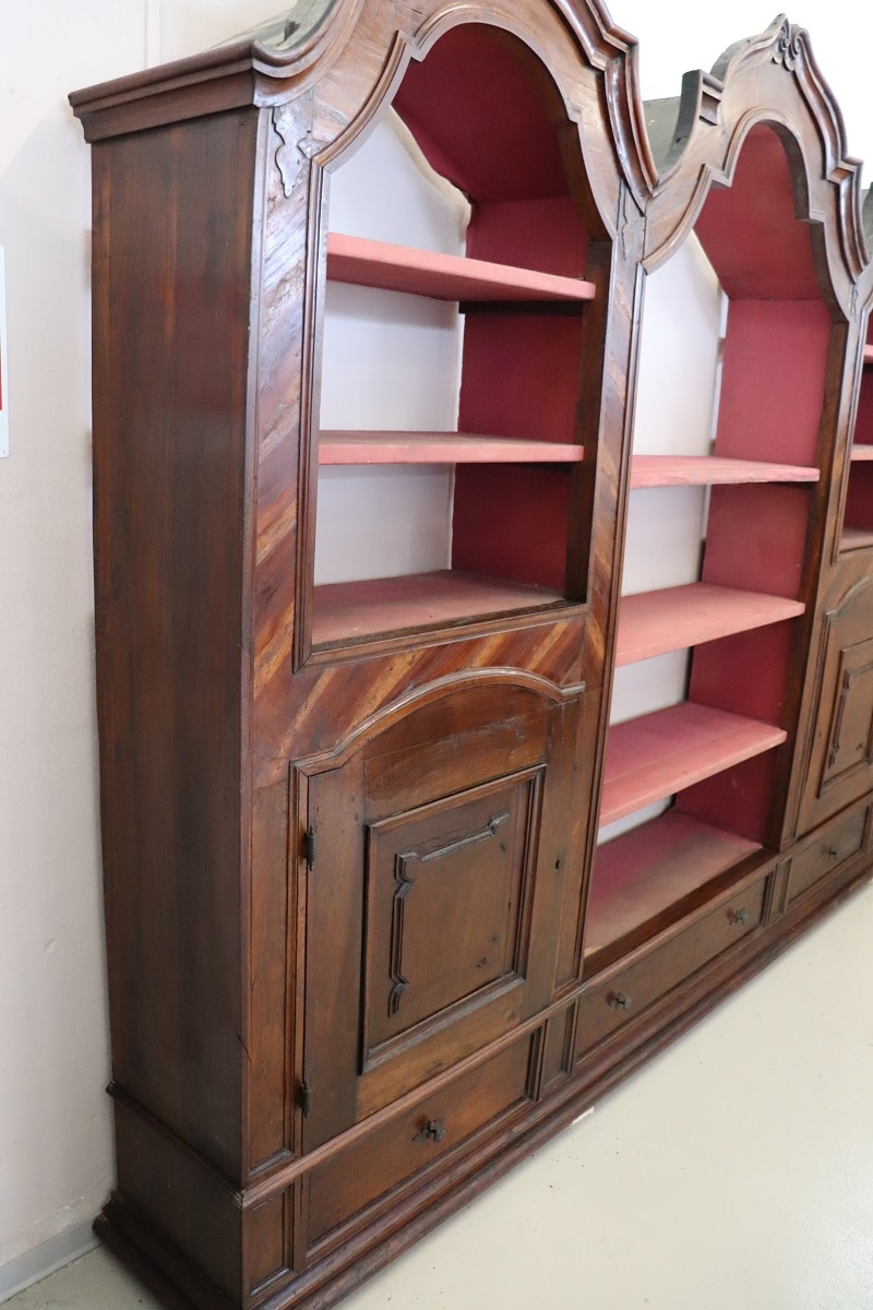 Antique walnut bookcase