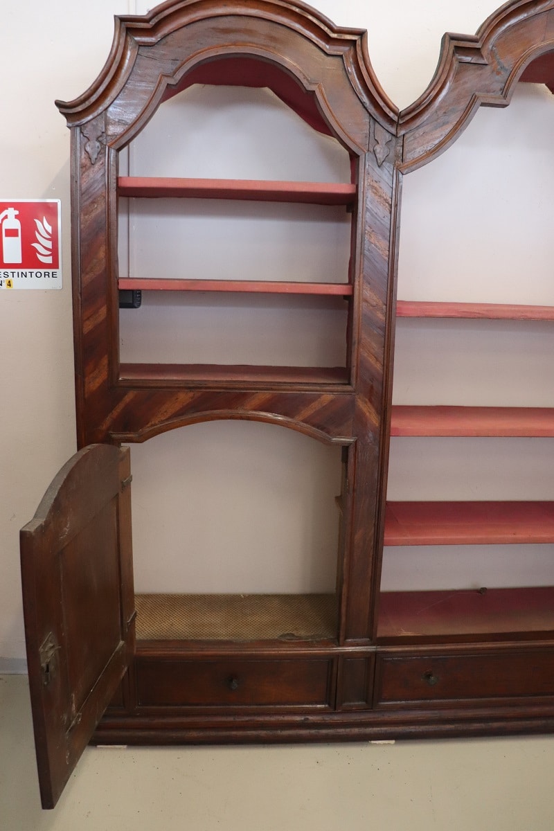 Antique walnut bookcase