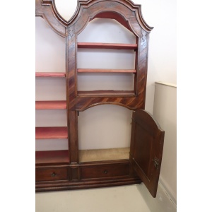 Antique walnut bookcase