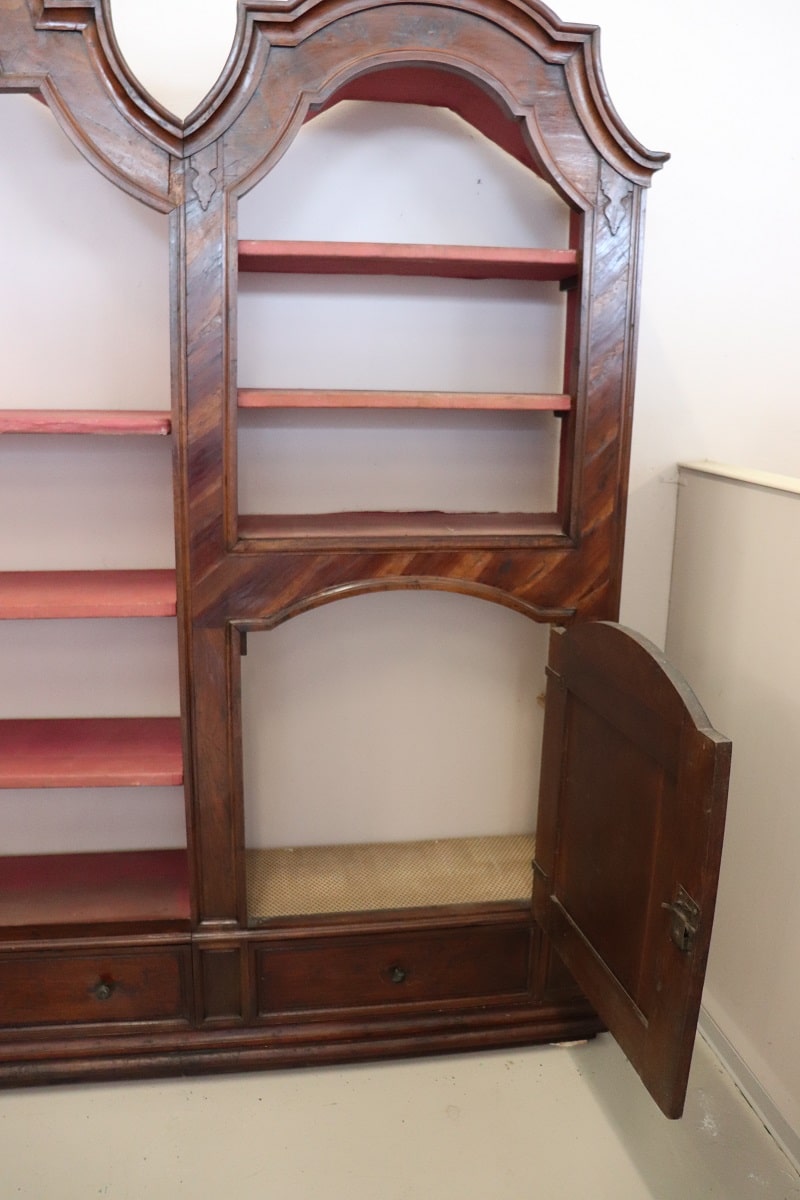 Antique walnut bookcase