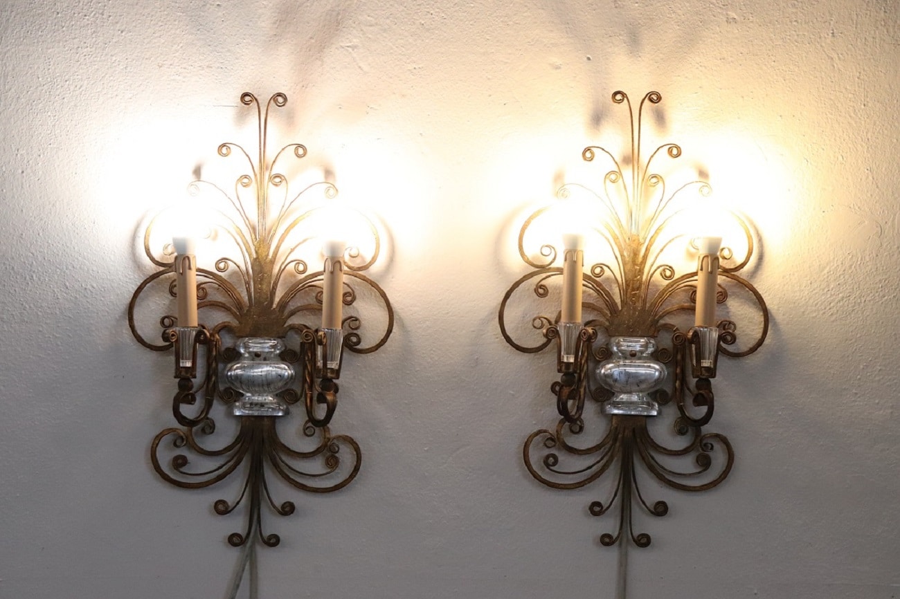 Sconces Attributed To Maison Baguès, 1950s