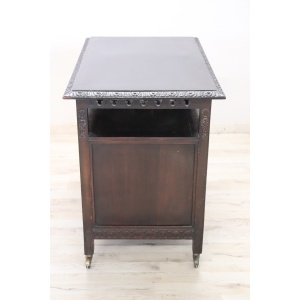 Bar Cart With Storage In Beech Wood, Early 20th Century