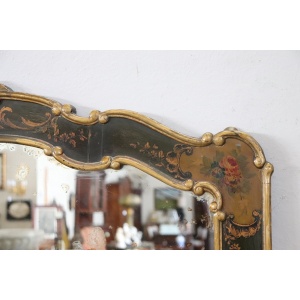 Wall Mirror With Lacquered Wood Frame