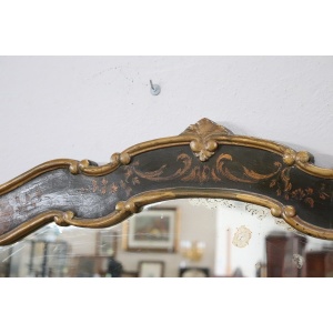 Wall Mirror With Lacquered Wood Frame