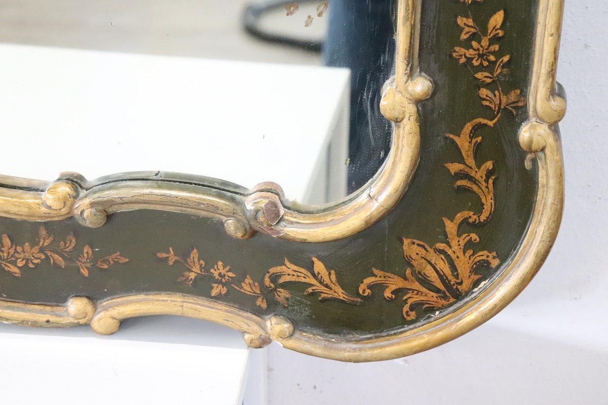 Wall Mirror With Lacquered Wood Frame