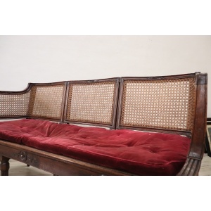 Antique Living Room Set In Walnut And Vienna Straw