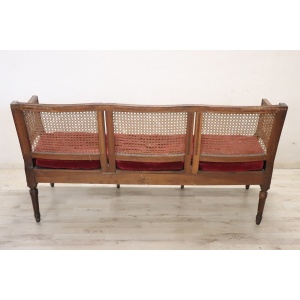 Antique Living Room Set In Walnut And Vienna Straw