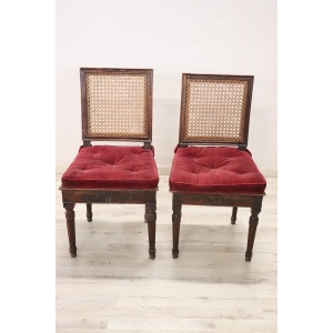 Antique Living Room Set In Walnut And Vienna Straw