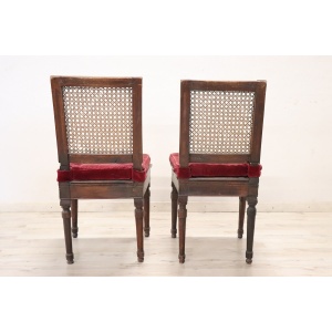 Antique Living Room Set In Walnut And Vienna Straw