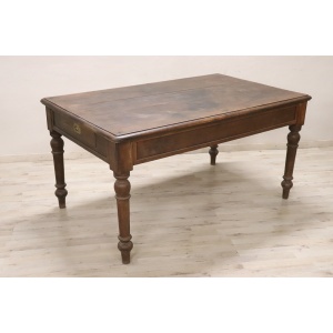 Kitchen Table In Oak Wood, Early 20th Century