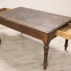 Kitchen Table In Oak Wood, Early 20th Century