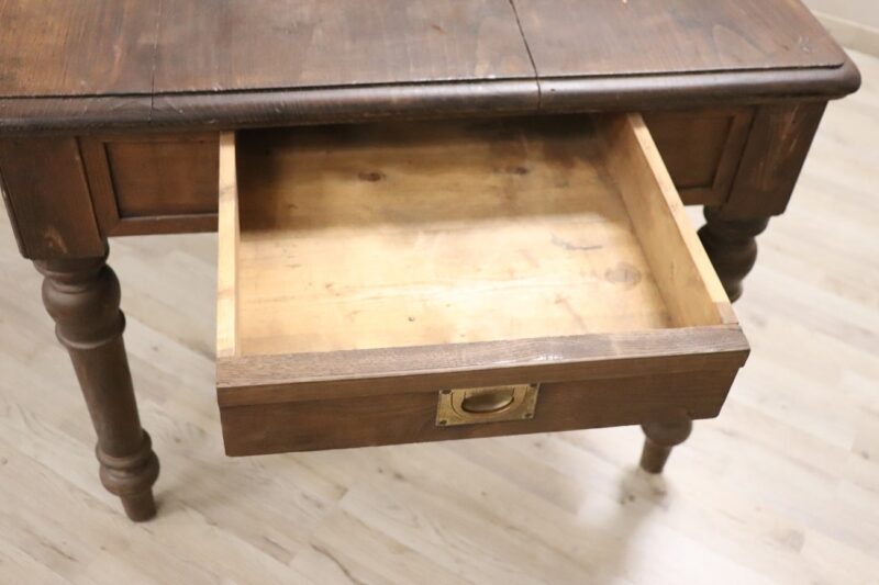 Kitchen Table In Oak Wood, Early 20th Century