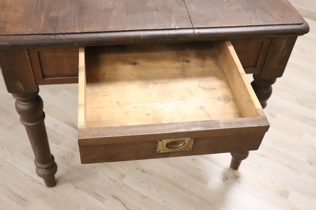Kitchen Table In Oak Wood, Early 20th Century