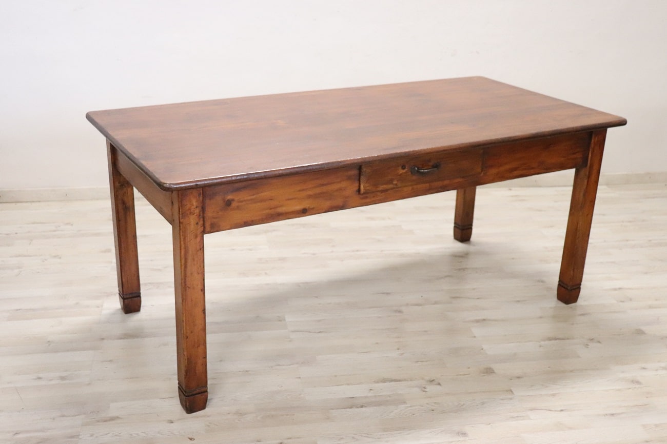 Italian Rustic Kitchen Table In Fir Wood
