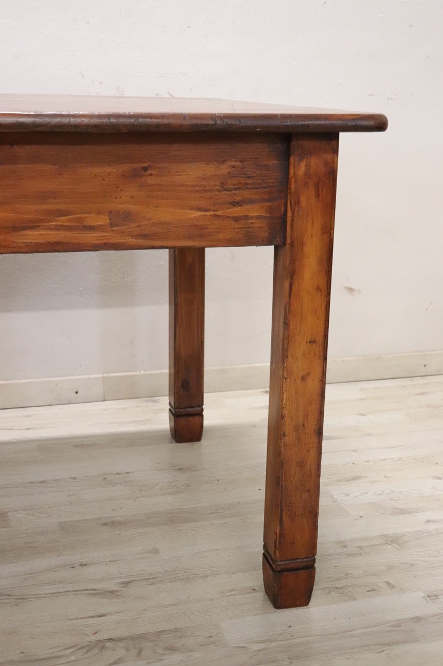 Italian Rustic Kitchen Table In Fir Wood