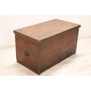 Antique Rustic Trunk In Fir Wood