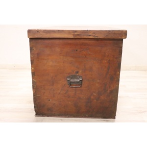 Antique Rustic Trunk In Fir Wood
