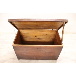 Antique Rustic Trunk In Fir Wood
