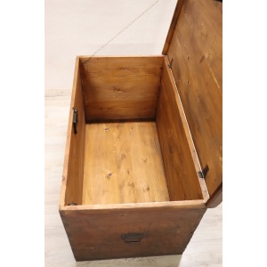Antique Rustic Trunk In Fir Wood