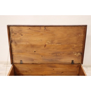 Antique Rustic Trunk In Fir Wood
