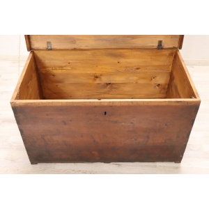 Antique Rustic Trunk In Fir Wood