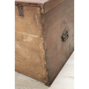 Antique Rustic Trunk In Fir Wood