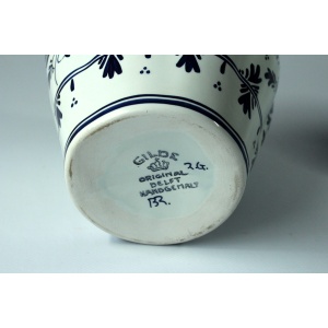 2 Delft vases with lid as a set - handpainted - Vintage