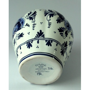 2 Delft vases with lid as a set - handpainted - Vintage