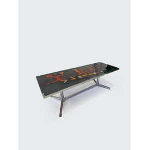 Mid Century Modern Adri Danish Ceramic Coffee Table, 1960s, Vintage Ceramic And Chrome Coffee Table, Desirable And Highly Collectable