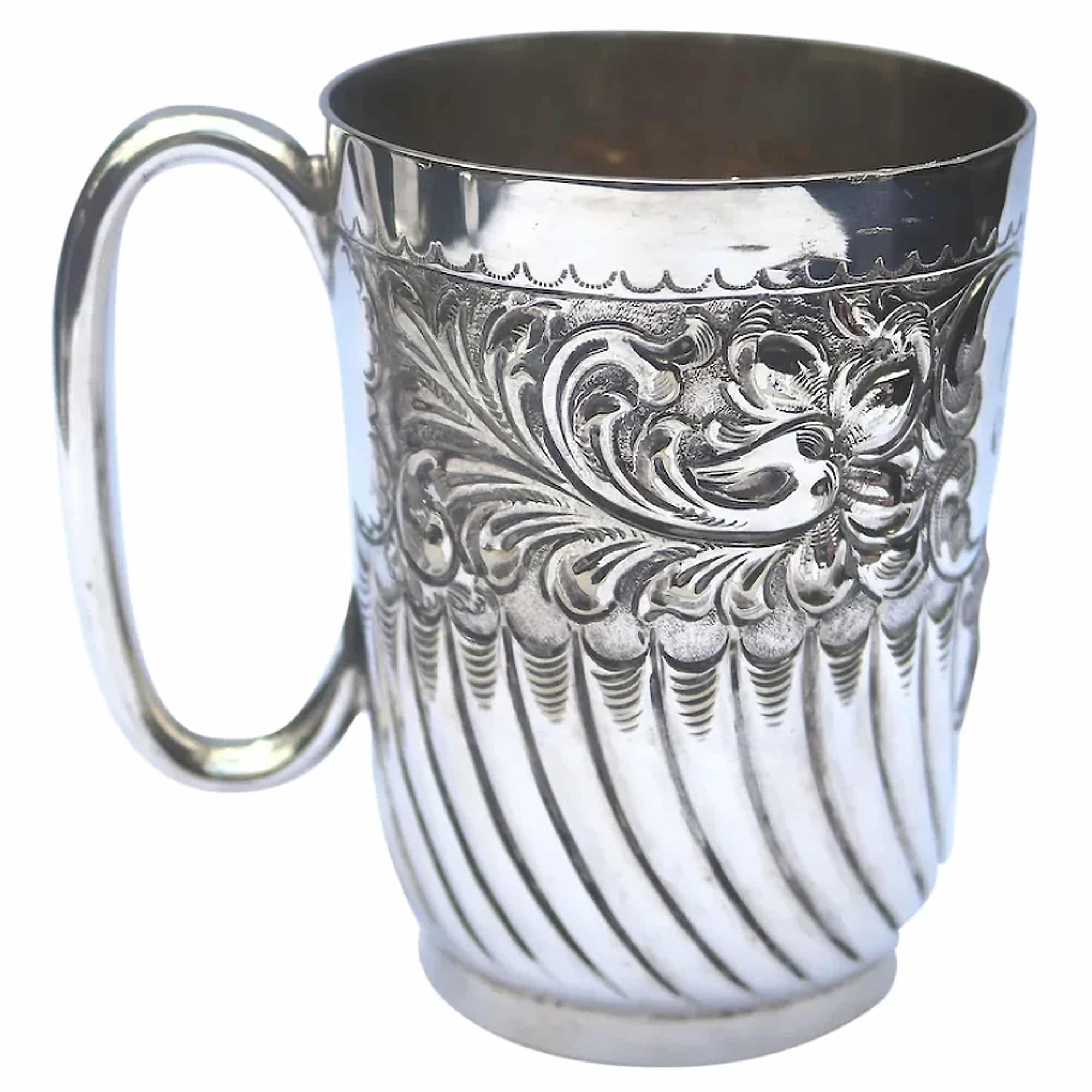 An attractive antique Victorian silver plated Mug by Roberts & Belk C.19thC