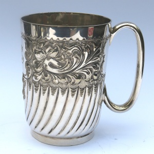 An attractive antique Victorian silver plated Mug by Roberts & Belk C.19thC