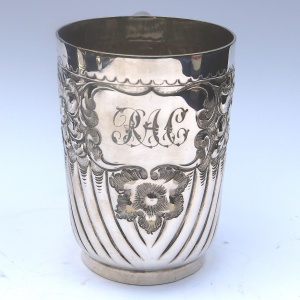 An attractive antique Victorian silver plated Mug by Roberts & Belk C.19thC