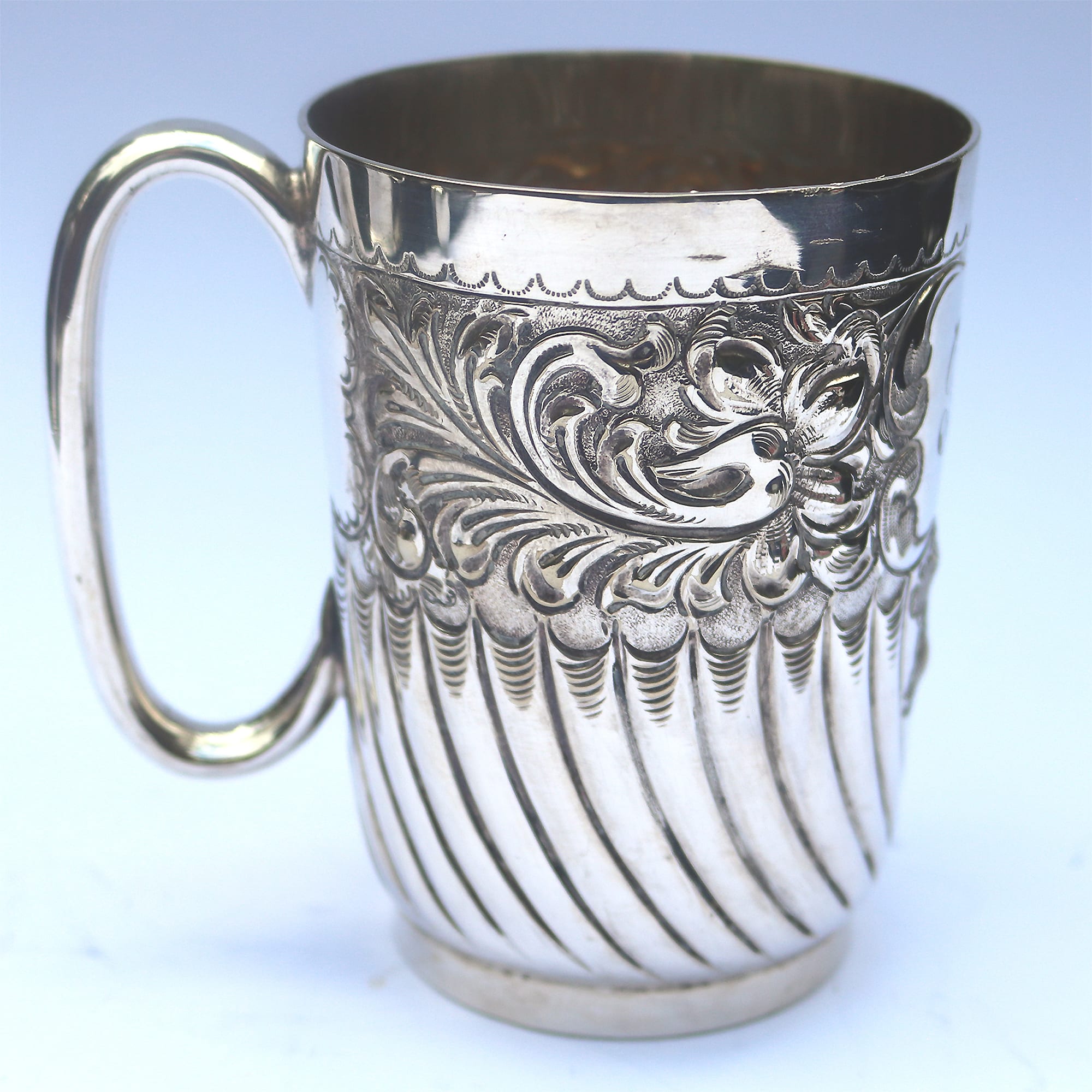 An attractive antique Victorian silver plated Mug by Roberts & Belk C.19thC