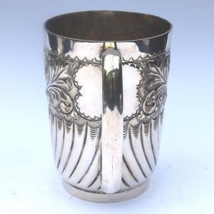 An attractive antique Victorian silver plated Mug by Roberts & Belk C.19thC