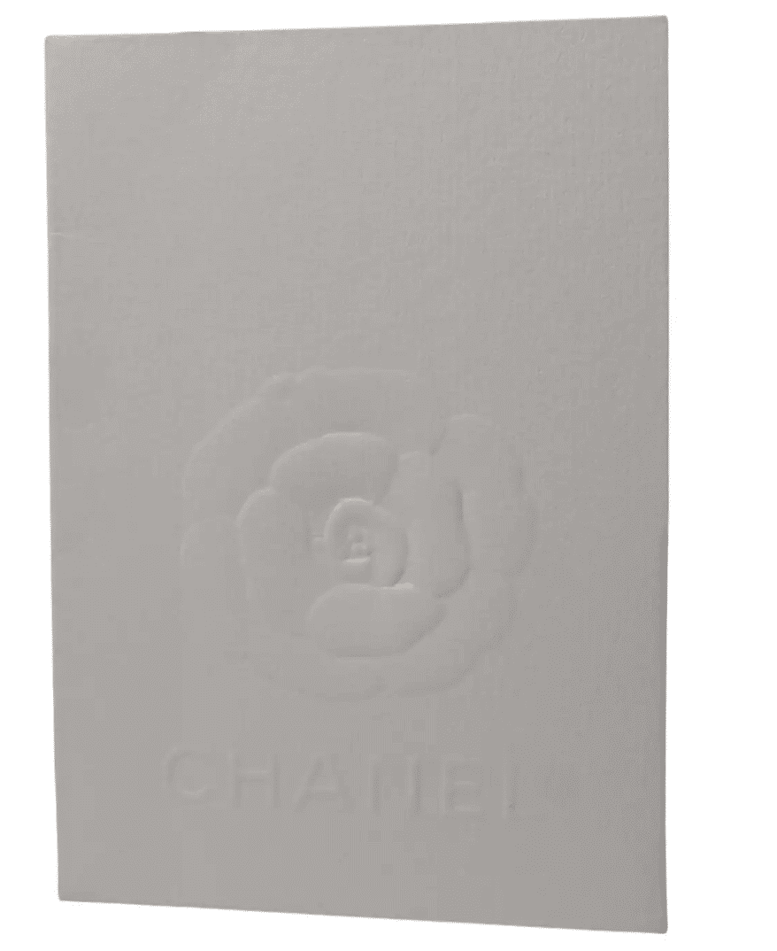 Chanel Grey Lambskin Pleated Hand Bag With Ruthenium-Finish Chain Link Straps