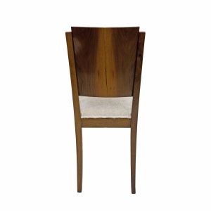 Six Art Dèco Italian Walnut Dining Chairs, 1940s
