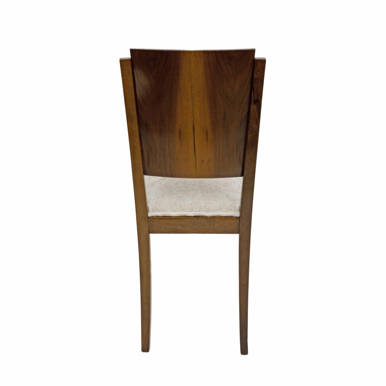 Six Art Dèco Italian Walnut Dining Chairs, 1940s - Image 12