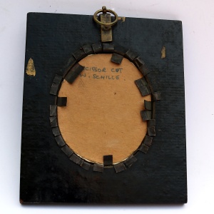 A good antique Georgian bronzed Silhouette cut Portrait Miniature C.early 19thC