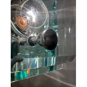 Stunning Italian Square Green Glass Chandelier By Lupi Cristal Luxor, 1970s