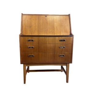 Vintage Mid Century Danish Teak Bureau Desk