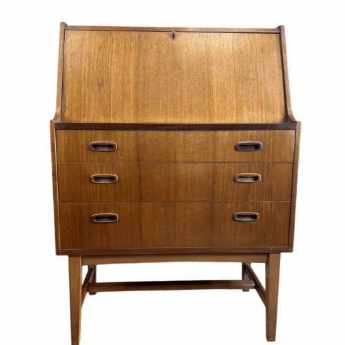Vintage Mid Century Danish Teak Bureau Desk