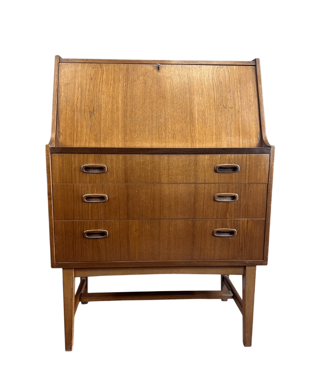 Vintage Mid Century Danish Teak Bureau Desk